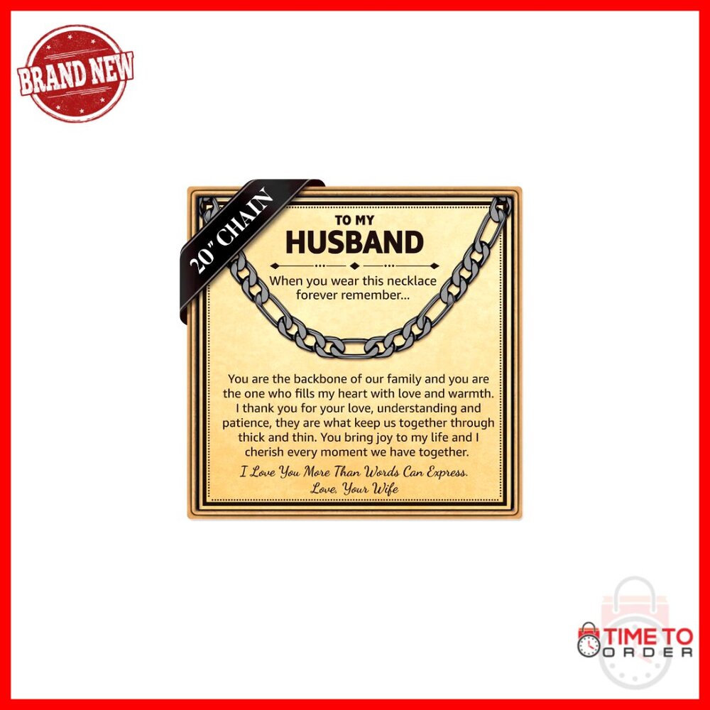 Stainless Steel Figaro Chain Necklace For Men, 6mm Width, 20 Inches